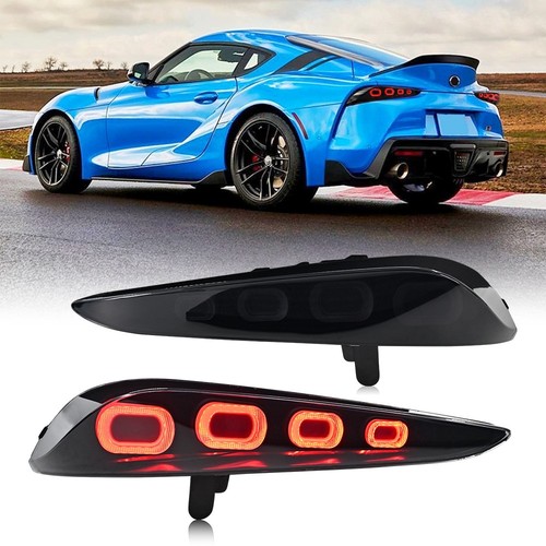 Pair LED Tail Light Fit For 2020-2024 Toyota GR Supra Rear Lamps Assembly Smoke - Picture 23 of 23