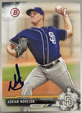 Adrian Morejon Autographed 2017 Bowman Baseball - Prospects Card