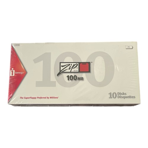 Iomega New Zip Disk 100MB Factory Sealed Pack of 10 NEW SEALED MINT A