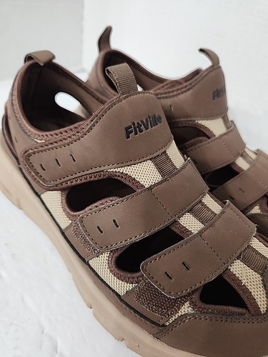 FitVille Diabetiker Sandalen (Herren 9 breit) Freizeit Komfort Outdoor Sport verstellbar - Bild 2 von 9