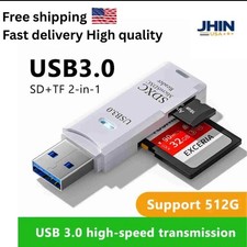 2 in 1 USB 3.0 Micro SD/TF Card Reader Adapter High Speed for PC Laptop
