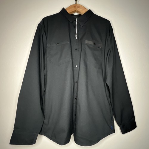 Burton Long Sleeve XXL Flannel Shirt Button Up Black Label - Picture 1 of 10