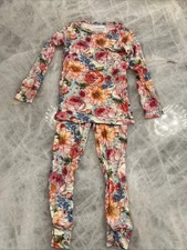 Posh Peanut Bamboo Two Piece Shirley Long Sleeve Pajama Set Size 6T