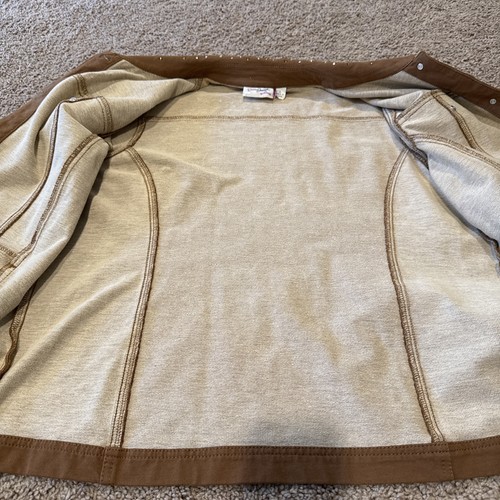 Quacker Factory Women’s Large Brown Jacket Embellished Rhinestone - Picture 14 of 14