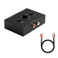 1 In 2 Out / 2 In 1 Out RCA Stereo Audio Switch Audio Switcher Splitter