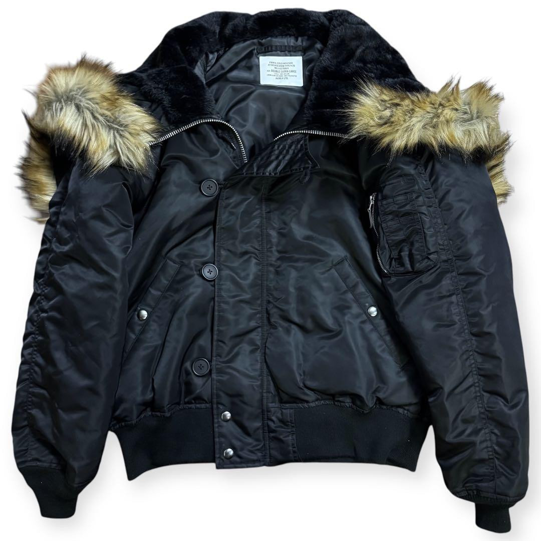 AVIREX Eco Fur N-2B Commercial Model Short Length 2XL Black AVIREX Eco Fur N-2B Commercial Model Short Length 2XL Black