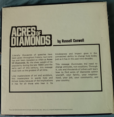 Acres of diamonds - Russel H Conwell - BOOK on Tape/Cassette - Foto 2 di 3