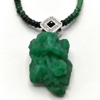 Jewelry Necklace Emerald 25.88ct White Gold 5524039