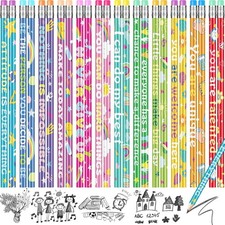 100 Pcs Motivational Rainbow Pencils Inspirational School Supplies Classroom Kid