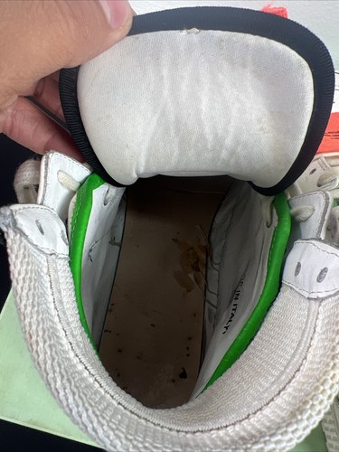 OFF WHITE Women's White Leather Court 3.0 High Top Sneakers Size42 Made in Italy - Picture 11 of 20
