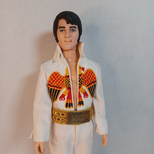 1984 Elvis Presley Americe Eagle White Jumpsuit Doll Gold Belt Graceland Concert - Picture 3 of 5