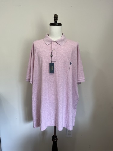 Polo Ralph Lauren Mesh Polo Short Sleeve Shirt Pink Big & Tall Men’s 4XB - Picture 1 of 6