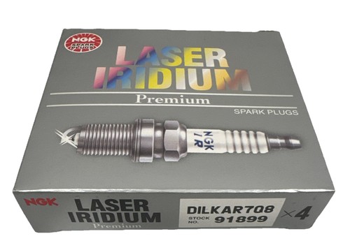 Pack of 4 Genuine NGK Laser Iridium Spark Plugs (91899 / DILKAR7Q8) - Foto 1 di 3