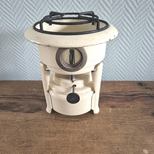 Vtg HALLER Enamelware Stove Kerosene 1-wick Enamel camping cooker Paraffin Creme - Picture 5 of 8
