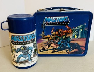 Vintage 1983 Masters Of The Universe Metal Lunchbox & Thermos