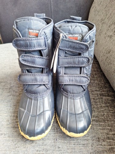 Muddies Thermolite Mens Navy Hook & Eye 3 Strap Short Boot Size 9 NWT - Picture 8 of 11