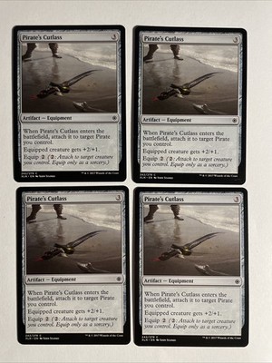 4x Mtg Ixalan Pirate s Cutlass NM Magic The Gathering