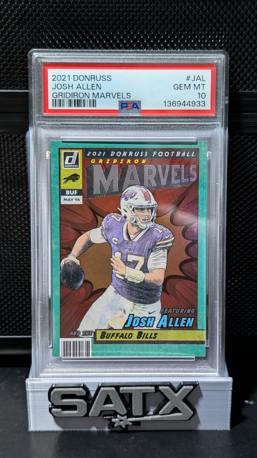 2021 Panini Donruss - Gridiron Marvels Josh Allen #GM-3 PSA 10 Buffalo Bills