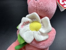 TY Beanie Baby Dearly Bear – 2005 with Tag – Pink Mom Flower Gift Retired
