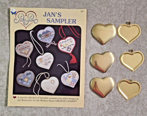3 Pat & Pam CREATIVE CHARMS and Jan's Sampler Cross Stitch Chart, PG