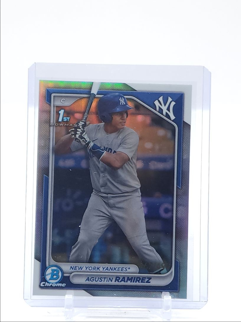 AGUSTIN RAMIREZ 2024 BOWMAN CHROME 1ST BASEBALL REFRACTOR YANKEES /499 Q3249