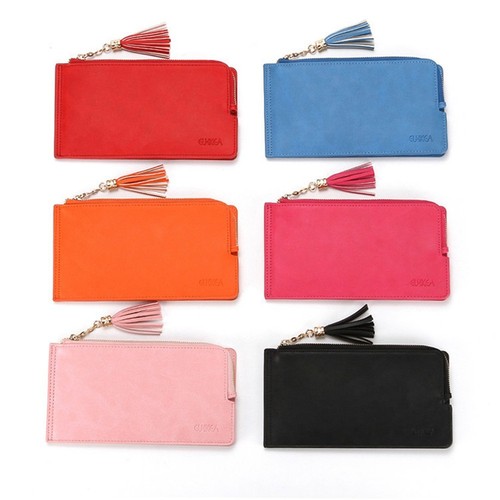 Portafoglio donna cambio piccolo borsellino con zip tasca portafoglio - Foto 10 di 12