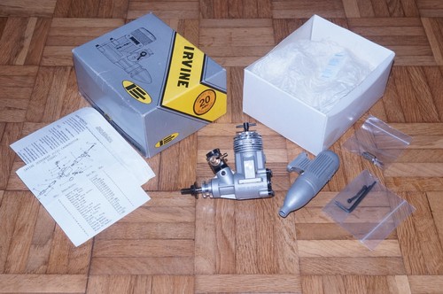 Irvine 20 Diesel ABC Schnuerle BB 2-Takt 3,5cc RC Sport Modell Motor Vintage!