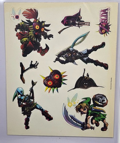 The Legend of Zelda Majora's Mask 3D foglio adesivo mai usato - Foto 8 di 10
