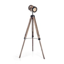 Torchio pt1 big wood Piantana stile cinema Ideal Lux