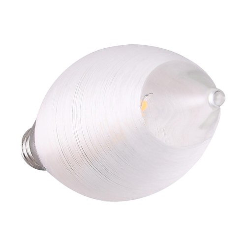 Satco S11300 2w CA11 LED Satin Spun Clear 2700k Candelabra Base 120V bulb - Picture 2 of 3