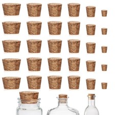 30Pcs Cork Stoppers, Mini Tapered Cork Plugs Wine Bottle Corks Plugs Replacement