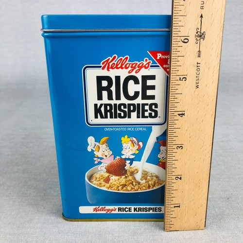 Kellogg's RICE KRISPIES Tin 1984 Cereal Advertising VERY GOOD 6.5 x 4.25 x 3" - Picture 3 of 10
