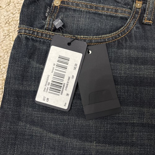 Armani J45 Jeans 38x32 Slim Fit Mens Navy Blue Distressed - BNWT - Size W38 L32 - Picture 5 of 20