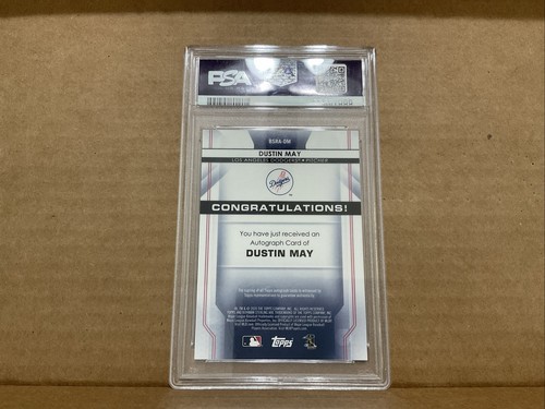 2020 Bowman Sterling Rookie Autographs Blue Refractors Dustin May Auto /25 Psa 9 - Picture 4 of 5
