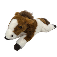 FAO SCHWARZ PLUSH Horse Pony White Brown 13"