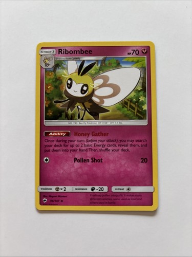 Ribombee SM Burning Shadows Pokemon NM 96/147 Sun & Moon - Picture 1 of 2