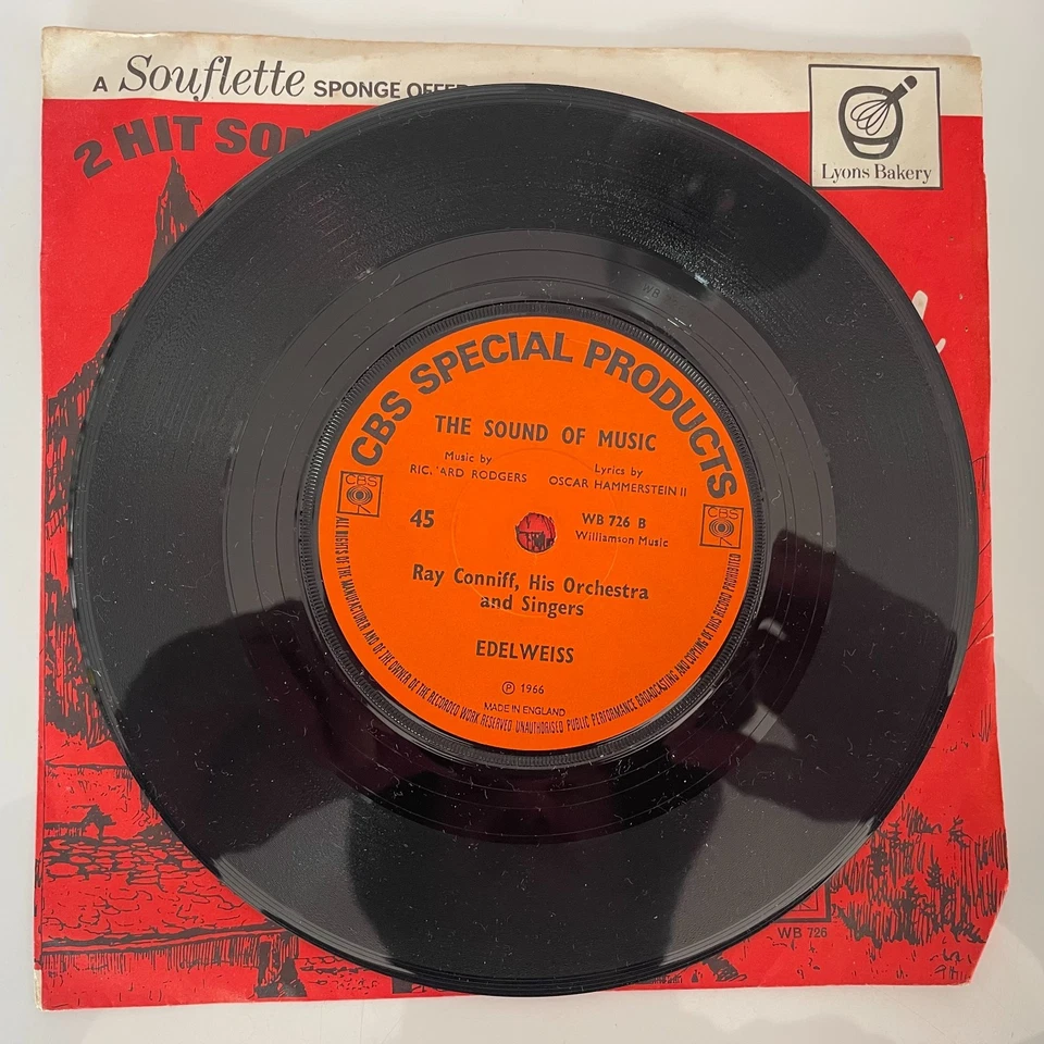 7"VINYL RECORD RAY CONNIFF ORCHESTRA"THE SOUND OF MUSIC"CBS SPECAL PRODUCT 1966 - Image 3 of 4