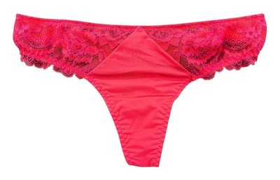 NEW Skarlett Blue Women's Minx No Show Lace Thong Passion Fruit Size X-Small NWT