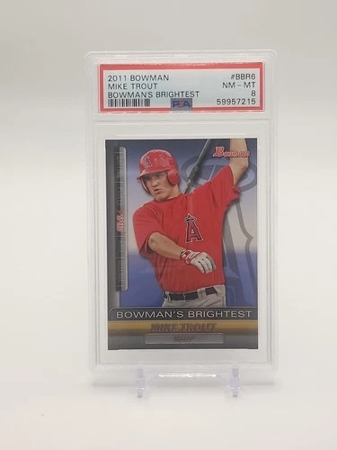 MIKE TROUT 2011 BOWMAN BOWMAN'S BRIGHTEST PSA 8