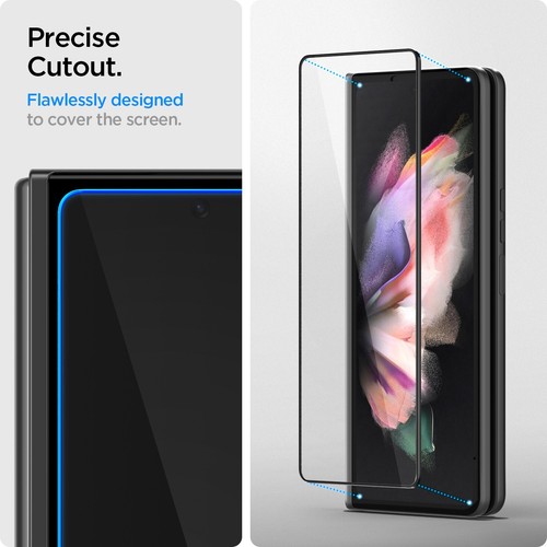 Spigen [Glas.tR] Protection d'écran pour Galaxy Z Fold 3 | Coque Intégrale + Film Charnière - Photo 3 sur 7
