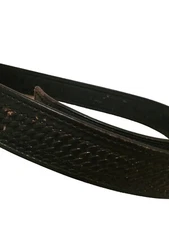 DUTYMAN 3021U DUTY BELT BLACK Basketweave LEATHER BUCKLEless X Large Hook