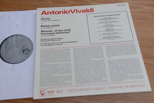 Vivaldi Gloria / Stabat Mater Marcel Couraud Pro Musica LP Christophorus - Imagen 6 de 7