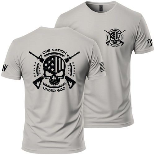 One Nation Under God T-Shirt USA Patriotic American Flag Christian Tee S-3XL - Picture 26 of 28