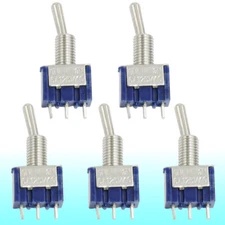 AC 125V 6A Single Pole Double Throw SPDT On/On Toggle Switch 5 Pcs