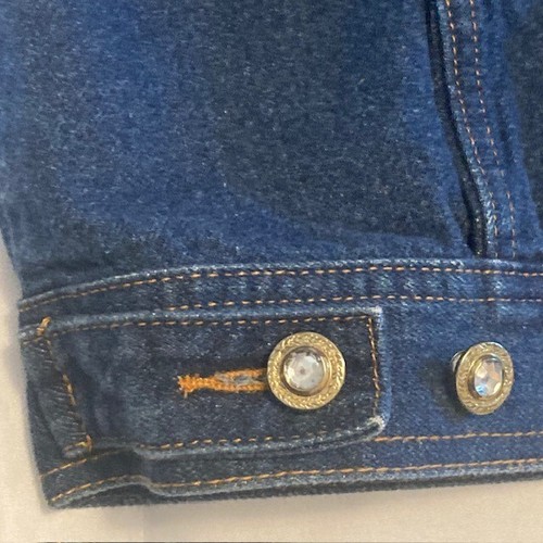 Vintage 1991 I.B. Diffusion Sequin Beaded Denim Jacket with Pockets Size 10 - Picture 9 of 12