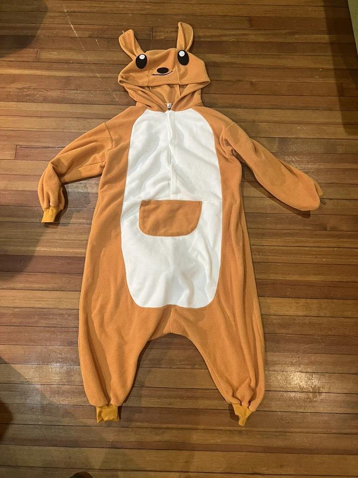 novedad rosa canguro de una pieza personalizada adulto talla pequeña Foto 2 de 4