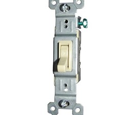 Lot of 2, Pass & Seymour 660-IG, Ivory Single Pole Switch with ground 15A 120v