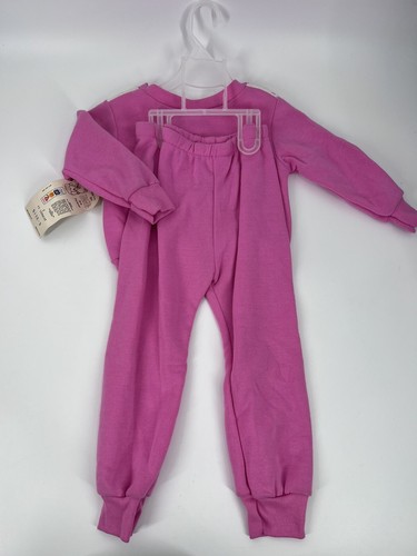 Vintage Kleinerts 2-Piece Teddy Bear Sweater & Pants Set Pink 3T BNWT Girls - Picture 6 of 6