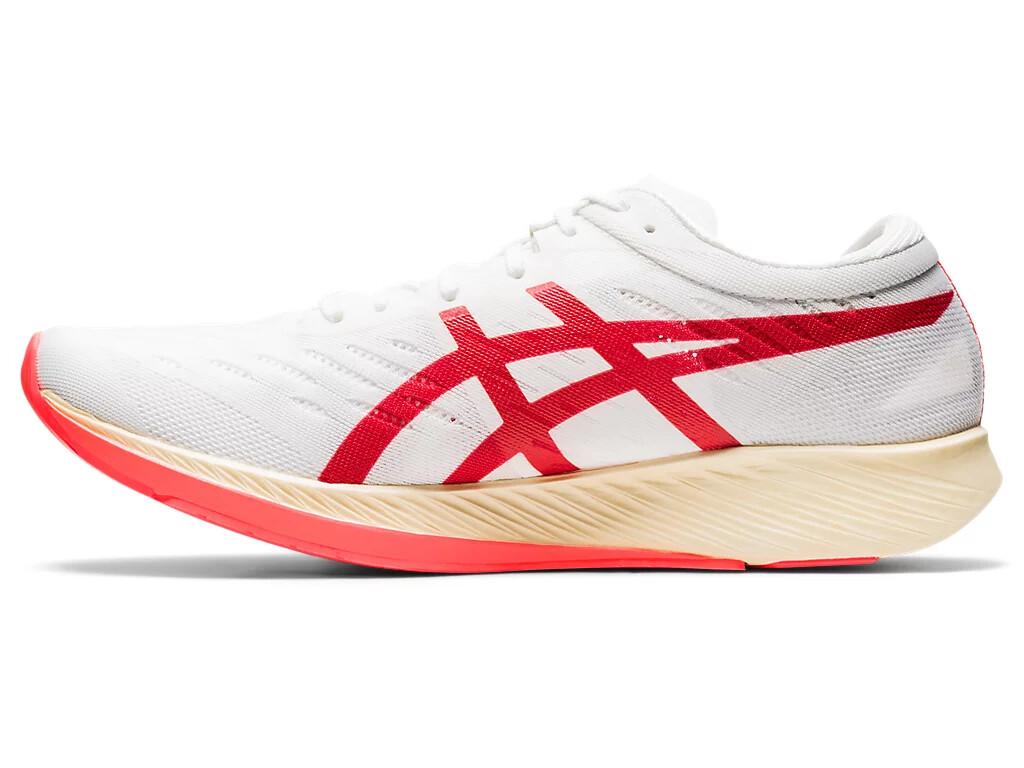 ASICS METARACER 1011A676 100 White Sunrise Red Running Shoes | eBay