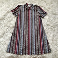 BCBGeneration PRINTED MOCK NECK SHIFT DRESS